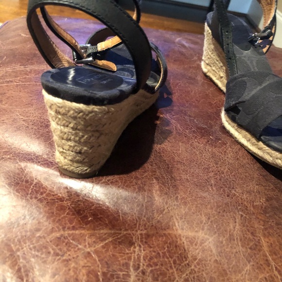 COACH ANKLE STYLE WEDGE SANDALS - Picture 4 of 5